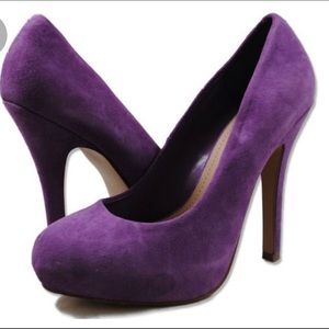 Steve Madden Royal Purple Faux Suede Pumps 7 1/5